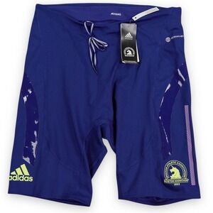 Adidas Boston Marathon 2022 Running Short Tights Mens Large  Blue HG4177 Comfort